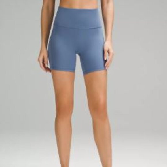 lululemon:  Wunder Train High-Rise Short w/ Pockets 6", Size 12, Oasis Blue - Picture 1 of 6